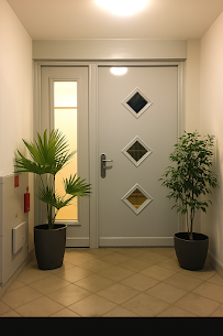 Installation d’une porte blindée Fichet Forstyl SL vitrée à Saint-Jean-de-Luz